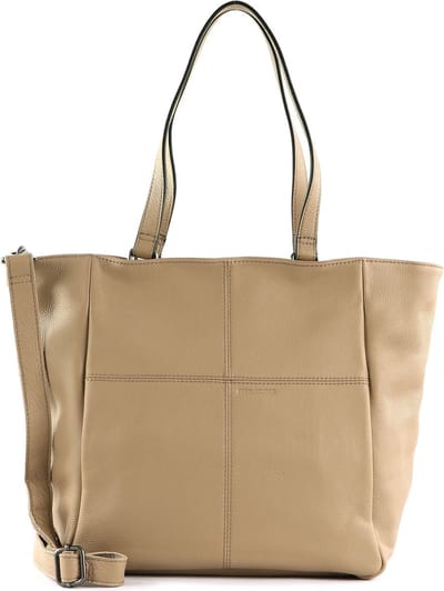 FREDsBRUDER Leren Schoudertas Pruvia Shopper Sand Beige