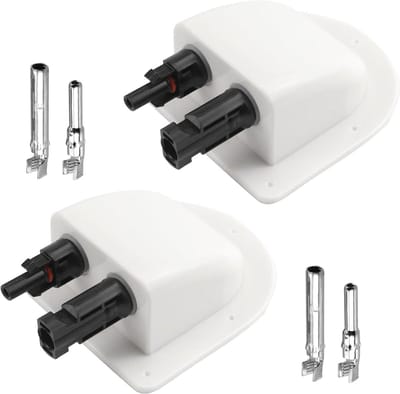 Dakdoorvoer op zonne-energie voor camper, boot, caravan - 2 stuks