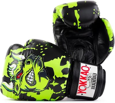 Bokshandschoenen Training - Vechtsport Handschoenen - Sparring en Pads - Handgemaakt in Thailand - 16 OZ - Zwart