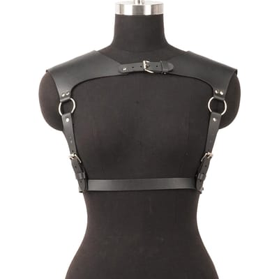 Dames Punk Mode Leer Lichaamsharnas Riem Taille-Naar-Schouder Casual Wild Gotische Kleding Accessoire black