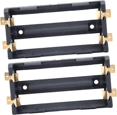 Batterijopbergdoos - Batterijhouder - Doe-het-zelf projecten - Hoogwaardige constructie - 7.5 x 4 x 2 cm - Zwart