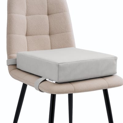 Flumi - Kinder Zitverhoger Kussen - Oxford Stof - Afneembare Wasbare Hoes - 33x33x9 cm - Grijs