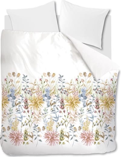 Ariadne at Home Flowerfields dekbedovertrek - Eenpersoons - 140x200/220 - Wit