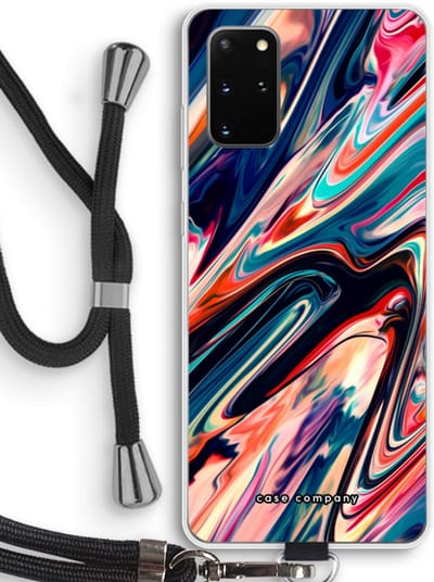 Case Company® - Hoesje met koord geschikt voor Samsung Galaxy S20 Plus hoesje met Koord - Quantum Being - Telefoonhoesje met Zwart Koord - Bescherming aan alle Kanten en Over de Schermrand