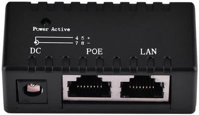 ONF3 - Poe Injector Splitter - Power over Ethernet Adapter - Zwart - IP Camera Voeding - Netwerk Adapter - Geschikt voor LAN Netwerk