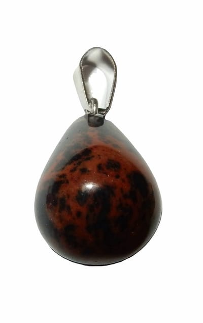 Druppel Hanger Mahonie Obsidiaan