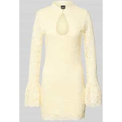 Slim fit mini-jurk met all-over kant