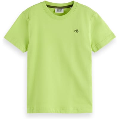 Scotch & Soda Boys Regular-fit Logo T-shirt Green Glow Taglia: 14 | T-shirt Outlet | kids | Verde