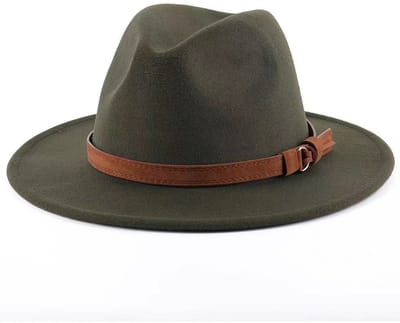 Hoed - Zonnehoed - Bucket Hat - Zonnehoed dames - Bucket hat heren - Wandelhoeden - Wollen hoeden Waterdichte - Oprolbare vilten hoeden voor buiten - Opvouwbare leren hoedvoering - Voor mannen en vrouwen(Legergroen)
