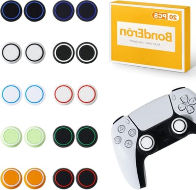 Joystick Grip Caps voor PS5 Controller - Silicone Beschermhoezen voor Thumbsticks, Analoge Stick Accessoires, Reparatieset, Multikleur, 20 Stuks, Verbeter Grip en Comfort