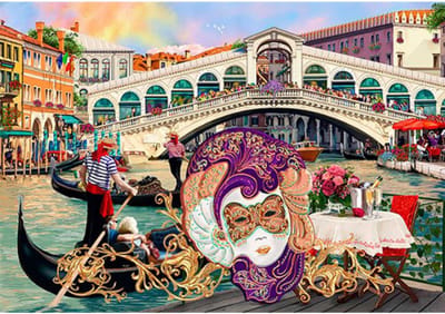 Wooden City - 2in1 - Houten Legpuzzel - Venice Carnival - 37,5x25,4cm