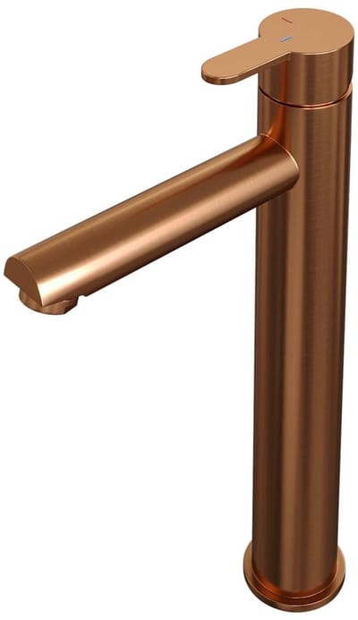 Brauer Copper Edition Verhoogde Opbouw Wastafelmengkraan Model D Koper Geborsteld PVD