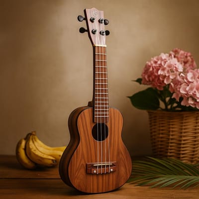 Ambachtelijk gemaakte ukelele - klassieke natuurlijke afwerking (4 snaren)