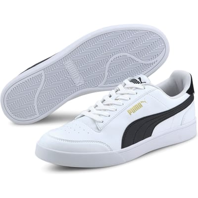 PUMA Puma Shuffle Unisex Sneakers - Puma White-Puma Black-Puma Team Gold