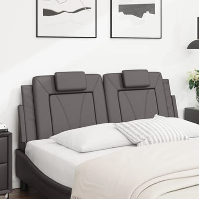 vidaXL Hoofdbordkussen "Viana" 140 cm kunstleer grijs