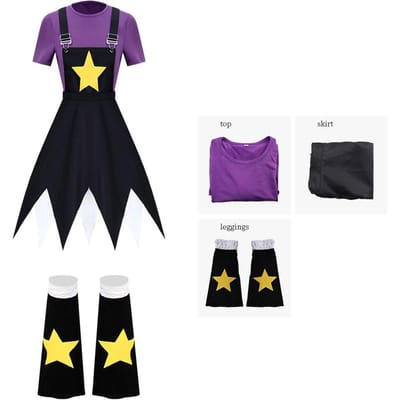 Nieuw Spel Poppy Cos Lily Cosplay Kostuum Overall Jurk Sokken Lily Liefdesvlechten Outfit Uniform Halloween Carnaval Speeltijd Volledige Set S black