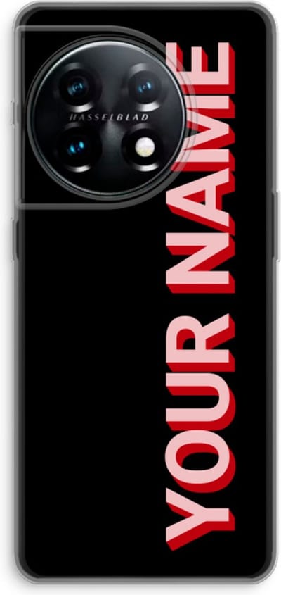 Gepersonaliseerd - Case Company® - Hoesje geschikt voor OnePlus 11 hoesje - Namecase - Soft Cover Telefoonhoesje - Bescherming aan alle Kanten en Schermrand