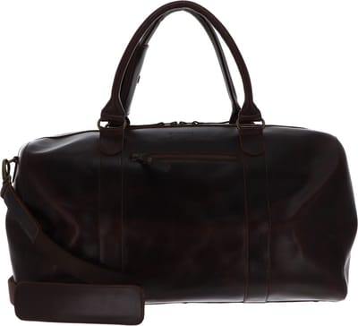 BUCKLE & SEAM Leren Reistas Willow Blu Weekender Brown Donkerbruin