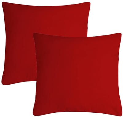 Stof Textile sierkussen Nelson - 2x - rood - 60 x 60 cm - bank kussens - zitkussens - binnen/buiten - polyester
