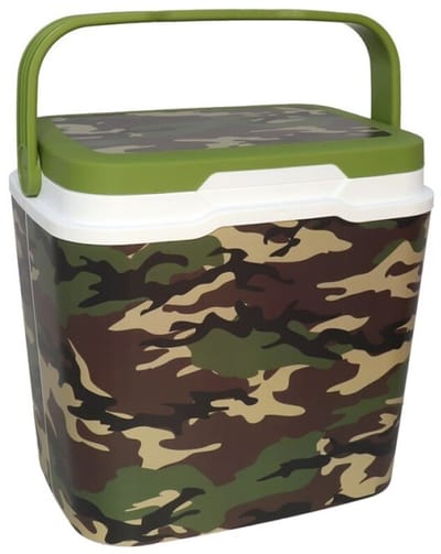 Sunnydays Beach Vibes Koelbox - 29 liter - kunststof - camouflage print - 39 x 27 x 37 cm