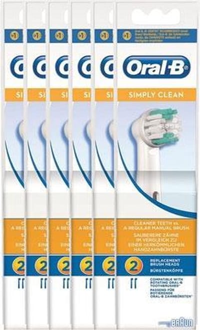 10x Oral B Opzetborstels Simply Clean White Eb17b Voordeelverpakking