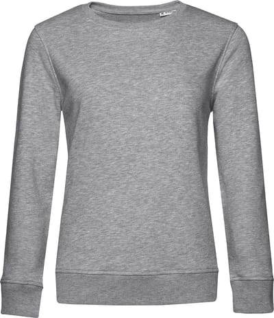 Organic Inspire Crew Neck Sweater Women B&C Collectie Heather Grijs maat M