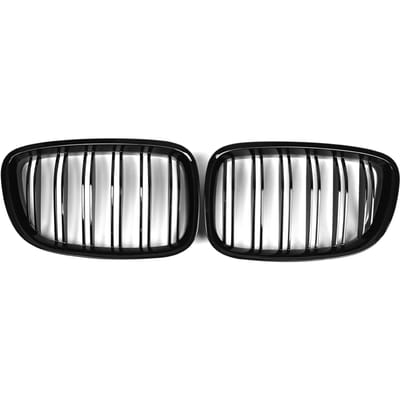 Voorste Nierroosters, 1 Paar Voorste Centrale Grilles Vervanging voor BMW 5 Serie GT F07 2009-2017, zwart