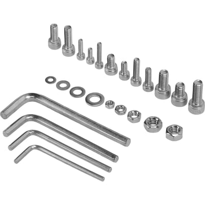 400 Pièces Jeu d'Écrous Vis à Tête Creuse M3 M4 M5 M6 Acier Inoxydable 304 Assortiment Universel pour Voitures Camions