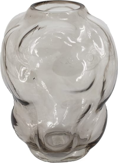 HomeBound by KY | Glazen vaas bubbels zalm | glazen vaas | 15x15x20cm | stijlvolle vaas