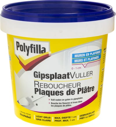 Polyfilla - Gipsplaatvuller (Pasta) - Grijs - 1 L