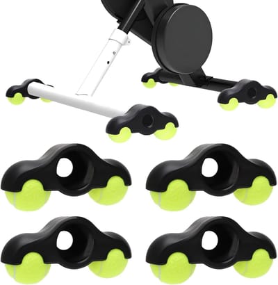 4 Stuks Wobble Plate Voeten voor Indoor Fietstrainer, Inclusief Tennisballen voor Stabiliteit en Comfort tijdens Intensieve Trainingen
