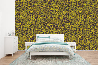 Behang - Fotobehang Krul - Art nouveau - Patronen - Breedte 400 cm x hoogte 240 cm