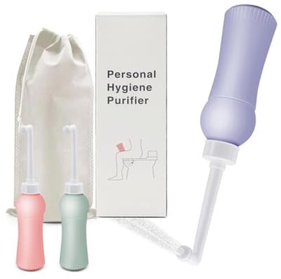 Draagbaar bidet 500 ml met reisetui - Hygiënische intieme douche voor thuis en onderweg