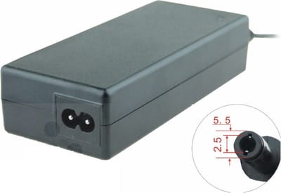 A-DAPT® laptopvoeding 120W geschikt voor Acer, Asus, Toshiba, Lenovo, LG, Fujitsu e.a. - 19V 6,3A - plug 5,5 x 2,5 mm - premium adapter met P.F.C.