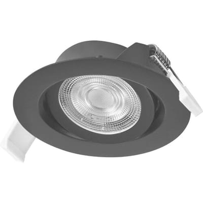 OSRAM Spot Set LED inbouwspot, 4,9W, 2700K, plafondspot 36°, zwart, aluminium/kunststof, draaibaar, set van 3