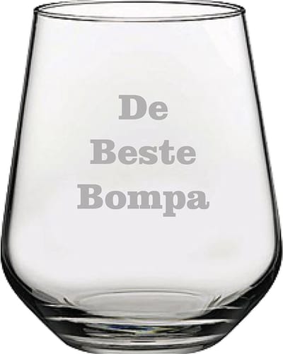 Drinkglas gegraveerd - 42,5cl - De Beste Bompa