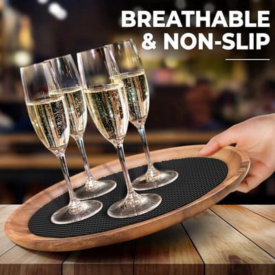 Antislipmat tapijt - 2 x antislip onderlaag - 190 x 30 cm antislipmat tapijt - antislip onderlaag - zwart