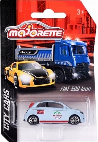 Majorette Fiat 500 Icon City Cars Speelgoedauto 1:64 Blauw