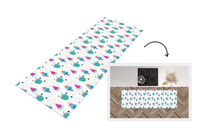 Keukenloper - Loper keuken - Patroon - IJs - Watermeloen - 150x50 cm - Keukenloper vinyl