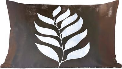 Sierkussens - Kussentjes Woonkamer - 60x40 cm - Blad - Wit - Minimalistisch