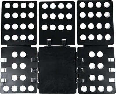 Intirilife Praktische Kledingvouwplank Kledingvouwhulp in zwart - 67,5 x 58 cm Kledingmap