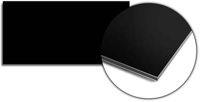 KitchenArt - Pure Black Spatscherm - 60x30 cm - Spatscherm Achterwand Keuken - Spatwand Keuken