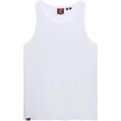 Superdry Essential Logo Unbrushed Mouwloos T-shirt Wit XL Man