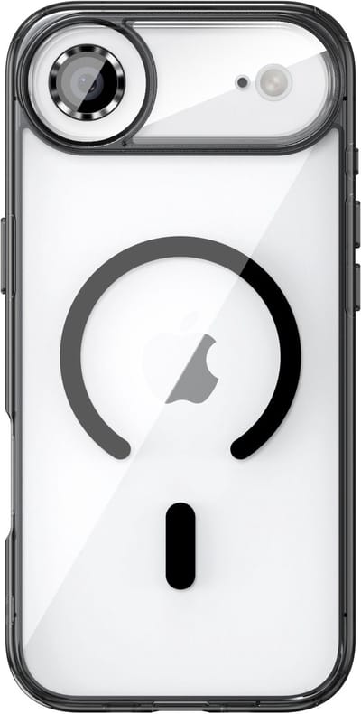 Valenta Hoesje geschikt voor Apple iPhone 17 Air MagSafe Telefoonhoesje Hardcase | Valenta Trend Backcover | Geschikt voor MagSafe | Geschikt voor Draadloos Opladen met Magnetische Ring | MagSafe Case - Zwart