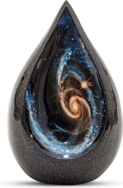 Unieke As Urn - 3 Liter - Teardrop - Druppel Urn - Crematie Urn - Uniek - Voor Huisdieren of Menselijk As - Crematie As - Decoratie Urn - Planet