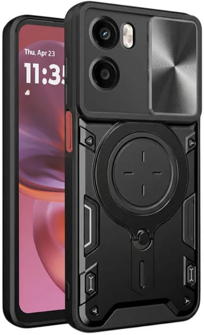 Hoesje geschikt voor Motorola Moto G05 / Moto E15 - Techsuit CamGuard Pro Back Cover - Zwart