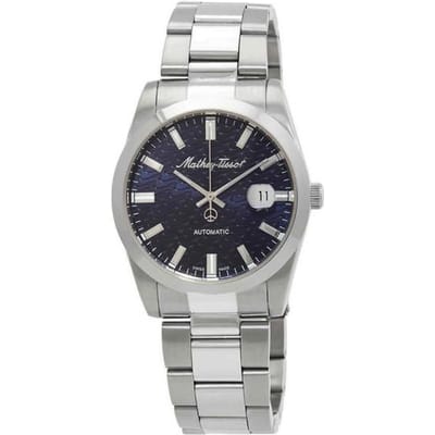 Mathey-Tissot Mathy I Roestvrij Staal Blauwe Wijzerplaat Automatisch H1450ATB Herenhorloge blauw