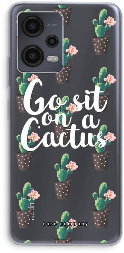 Case Company® - Hoesje geschikt voor Xiaomi Redmi Note 12 hoesje - Cactus quote - Soft Cover Telefoonhoesje - Bescherming aan alle Kanten en Schermrand