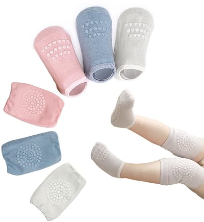 Dailygoods- Kniebeschermers Baby - Antislip - 5 Paar - Uniseks - Elastisch - Comfortabel - Bescherming voor Kruipen - Kruipbeschermers
