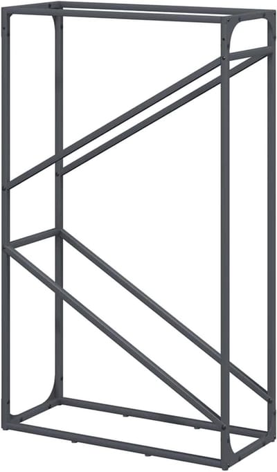 Houtrek - Haardhout opslag - Nette houtopslag - Robuust staal ontwerp - 60 x 25 x 100 cm - Antraciet